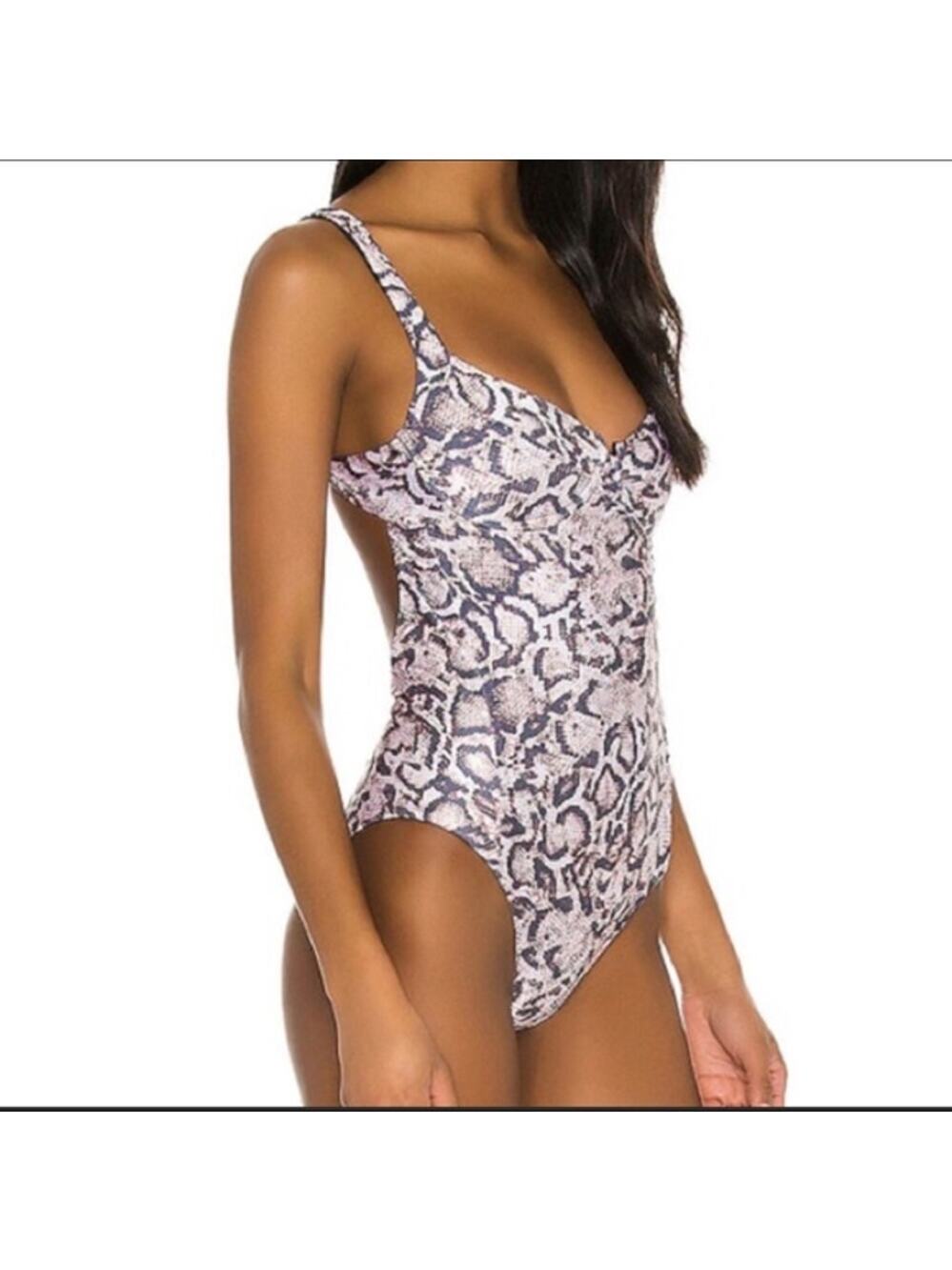 Revolve LNA Pelicano One Piece Swimsuit in Python Size S NWOT